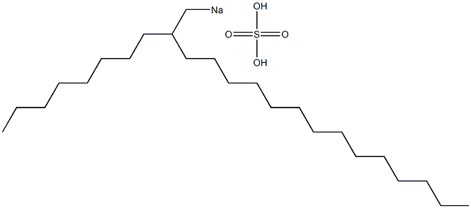 Sulfuric acid 2-octylhexadecyl=sodium salt Struktur