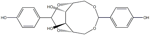 1-O,6-O:2-O,5-O-Bis(4-hydroxybenzylidene)-D-glucitol Struktur