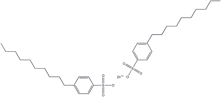 Bis(4-decylbenzenesulfonic acid)zinc salt Struktur