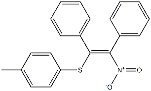 (Z)-1-(4-Methylphenylthio)-2-nitro-1,2-diphenylethene Struktur