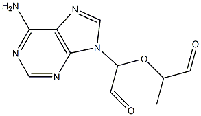 2-Methyl-2'-(6-amino-9H-purin-9-yl)(2,2'-oxybisacetaldehyde) Struktur