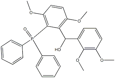 [3,6-Dimethoxy-2-[(2,3-dimethoxyphenyl)hydroxymethyl]phenyl]diphenylphosphine oxide Struktur