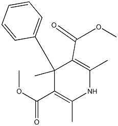 1,4-Dihydro-2,4,6-trimethyl-4-phenylpyridine-3,5-dicarboxylic acid dimethyl ester Struktur