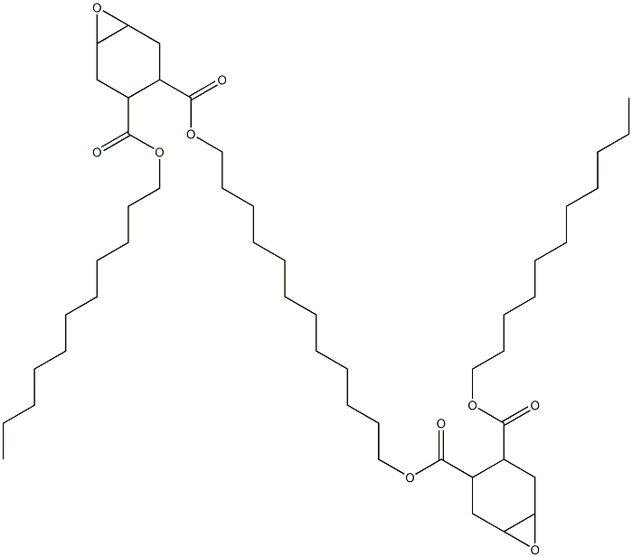 Bis[2-(undecyloxycarbonyl)-4,5-epoxy-1-cyclohexanecarboxylic acid]1,12-dodecanediyl ester Struktur