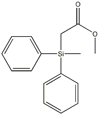 [Diphenyl(methyl)silyl]acetic acid methyl ester Struktur