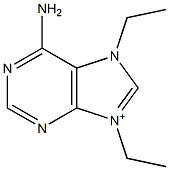 6-Amino-7,9-diethyl-7H-purin-9-ium Struktur