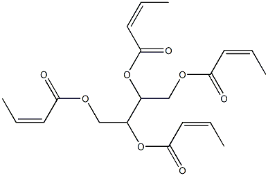 Tetrakis[(Z)-2-butenoic acid]1,2,3,4-butanetetryl ester Struktur