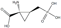 (1S,2S)-1-Amino-2-(phosphonomethyl)cyclopropanecarboxylic acid Struktur