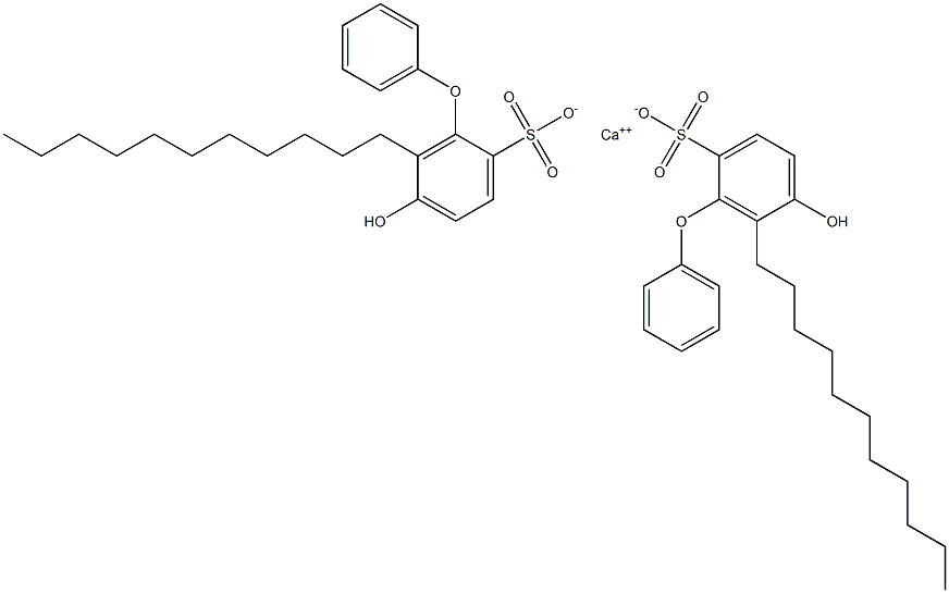 Bis(5-hydroxy-6-undecyl[oxybisbenzene]-2-sulfonic acid)calcium salt Struktur