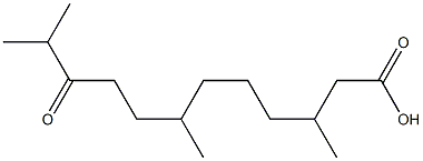 3,7,11-Trimethyl-10-oxododecanoic acid Struktur