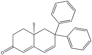 (4aS)-4,4a,5,6-Tetrahydro-4a-methyl-6,6-diphenylnaphthalen-2(3H)-one Struktur