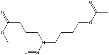 4-[4-(Acetoxy)butylnitrosoamino]butanoic acid methyl ester Struktur