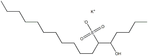 5-Hydroxyheptadecane-6-sulfonic acid potassium salt Struktur