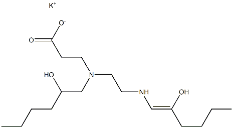 3-[N-(2-Hydroxyhexyl)-N-[2-(2-hydroxy-1-hexenylamino)ethyl]amino]propionic acid potassium salt Struktur