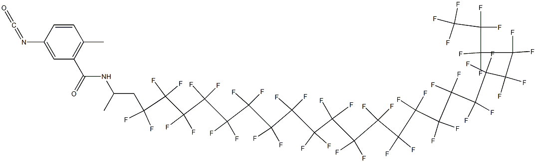 3-Isocyanato-6-methyl-N-[2-(heptatetracontafluorotricosyl)-1-methylethyl]benzamide Struktur