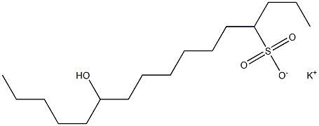 11-Hydroxyhexadecane-4-sulfonic acid potassium salt Struktur