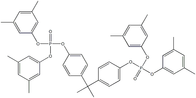 2,2-Bis[4-[bis(3,5-dimethylphenoxy)phosphinyloxy]phenyl]propane Struktur