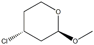 (2R,4R)-2-Methoxy-4-chloro-3,4,5,6-tetrahydro-2H-pyran Struktur