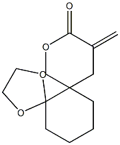 10-Methylene-1,4,8-trioxadispiro[4.0.5.4]pentadecan-9-one Struktur