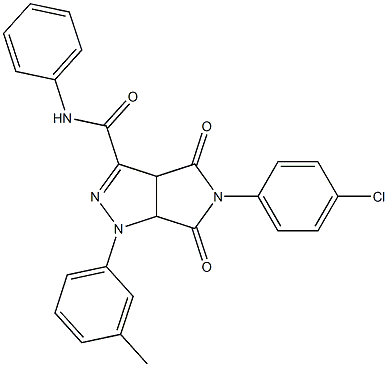 1,3a,4,5,6,6a-Hexahydro-4,6-dioxo-N-phenyl-5-(4-chlorophenyl)-1-(3-methylphenyl)pyrrolo[3,4-c]pyrazole-3-carboxamide Struktur