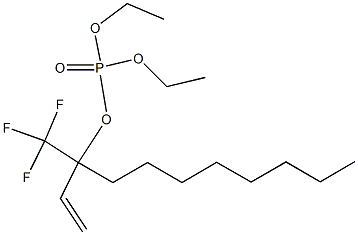 Phosphoric acid diethyl 1-ethenyl-1-trifluoromethylnonyl ester Struktur