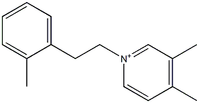 3,4-Dimethyl-1-[2-(o-tolyl)ethyl]pyridinium Struktur