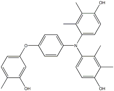 N,N-Bis(4-hydroxy-2,3-dimethylphenyl)-4-(3-hydroxy-4-methylphenoxy)benzenamine Struktur