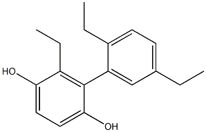 2-Ethyl-3-(2,5-diethylphenyl)benzene-1,4-diol Struktur