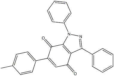 1,3-Diphenyl-6-(4-methylphenyl)-1H-indazole-4,7-dione Struktur