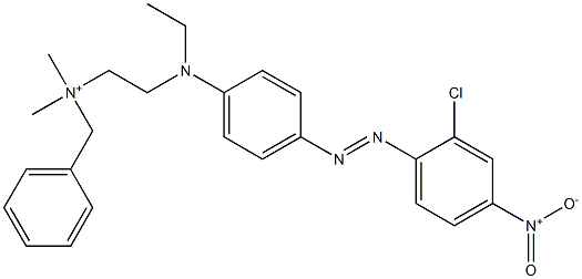 N-[2-[[4-[(2-Chloro-4-nitrophenyl)azo]phenyl](ethyl)amino]ethyl]-N,N-dimethylbenzenemethanaminium Struktur