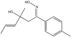 (1E)-1-(4-Methylphenyl)-3-hydroxy-3-methyl-4-hexen-1-one oxime Struktur