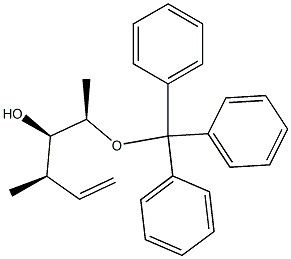 (2R,3R,4R)-2-Triphenylmethoxy-4-methyl-5-hexen-3-ol Struktur