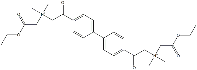 2,2'-[1,1'-Biphenyl-4,4'-diyl]bis[N-[(ethoxycarbonyl)methyl]-N,N-dimethyl-2-oxoethanaminium] Struktur