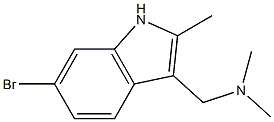 6-Bromo-N,N,2-trimethyl-1H-indole-3-methanamine Struktur