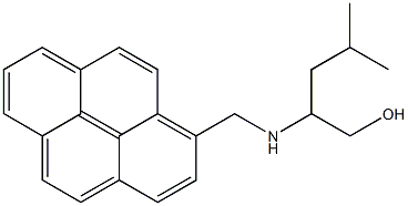 1-(1-Hydroxymethyl-3-methylbutylaminomethyl)pyrene Struktur