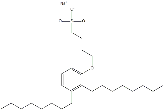 4-(2,3-Dioctylphenoxy)butane-1-sulfonic acid sodium salt Struktur