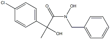 N-Benzyl-2-hydroxy-2-methyl-2-(4-chlorophenyl)acetohydroxamic acid Struktur