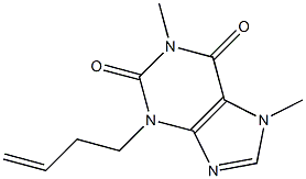 3-(3-Butenyl)-1,7-dimethylxanthine Struktur