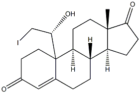 10-[(R)-2-Iodo-1-hydroxyethyl]estr-4-ene-3,17-dione Struktur