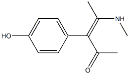 4-[Methylamino]-3-(4-hydroxyphenyl)-3-penten-2-one Struktur