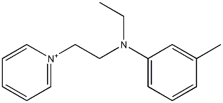 1-[2-[Ethyl(3-methylphenyl)amino]ethyl]pyridinium Struktur