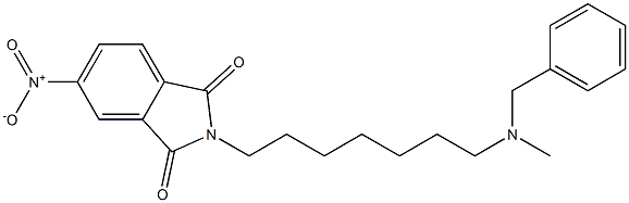 N-[7-(Methylbenzylamino)heptyl]-4-nitrophthalimide Struktur