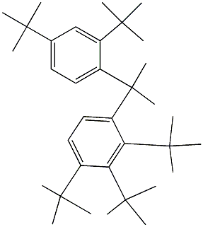 2-(2,3,4-Tri-tert-butylphenyl)-2-(2,4-di-tert-butylphenyl)propane Struktur