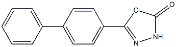 5-(Biphenyl-4-yl)-1,3,4-oxadiazol-2(3H)-one Struktur