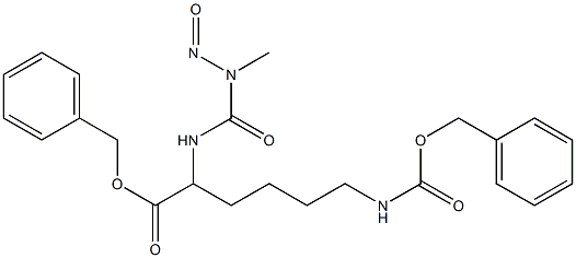 1-Methyl-1-nitroso-3-[5-[[(benzyloxy)carbonyl]amino]-1-[(benzyloxy)carbonyl]pentyl]urea Struktur