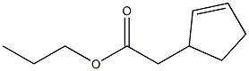 2-Cyclopentenylacetic acid propyl ester Struktur