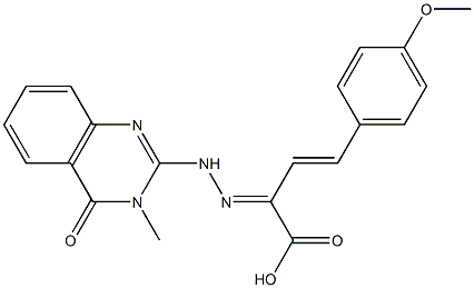 2-[2-[(3,4-Dihydro-3-methyl-4-oxoquinazolin)-2-yl]hydrazono]-4-(4-methoxyphenyl)-3-butenoic acid Struktur