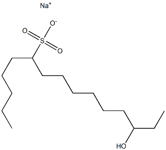 13-Hydroxypentadecane-6-sulfonic acid sodium salt Struktur