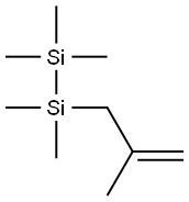 1-(2-Methylallyl)-1,1,2,2,2-pentamethyldisilane Struktur