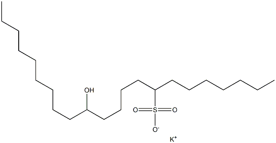 13-Hydroxydocosane-8-sulfonic acid potassium salt Struktur